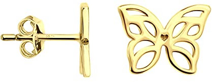SOFIA MILANI - Damen Ohrringe 925 Silber - vergoldet/golden - Schmetterling Ohrstecker - 21130