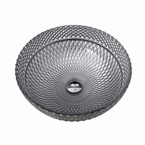 HomeLava Design Waschbecken Waschtisch aus hochwertiger Glas Aufsatzbecken Aufsatzwaschbecken Waschschale Spülbecken Becken inkl. Ablaufgarnitur ohne Überlauf (ohne Wasserhahn)