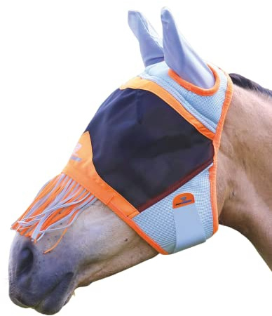 FlyGuard Pro Air Motion Fly Mask with Ears & Fringe