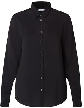 Seidensticker Damen Bluse - City Bluse - Hemdblusenkragen - Regular Fit - Langarm - Uni - 100% Viskose