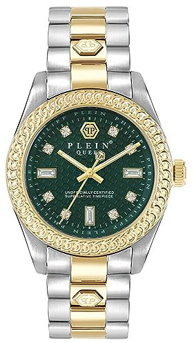 Philipp Plein Damen Analog Quarz Uhr mit Edelstahl Armband mid-33194