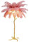 YHYYU Stehlampe mit Federn, Moderne Feder Stehleuchte, LED Dimmbar Eck Stehlampen, Leseleuchte Bodenlampe, Standleuchte für Wohnzimmer und Schlafzimmer (120cm, Rosa)