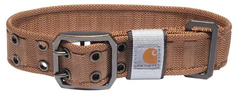 Carhartt Haustierhalsband für Hunde, verstellbar, breit, Carhartt, Braun, Größe L