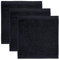 Möve Superwuschel Seiftuch 30 x 30 cm aus 100% Baumwolle, Black 3er Set
