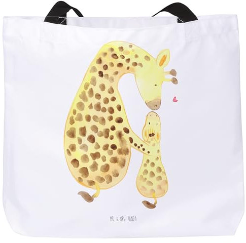 Mr. & Mrs. Panda Shopper Giraffe Kind - Geschenk, Freizeittasche, Wildtiere, Schulbeutel, Afrika, Mama, Sohn, Tragebeutel, Einkaufstasche, Tochter,
