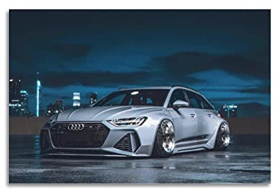 Sportauto-Poster für Audi RS6 Avant JDM Auto Super Car Dekorative Malerei Leinwand Wand und Kunst Bild Familie Schlafzimmer Dekor 30 x 45 cm