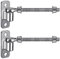Insaga Torscharnier M12, 2er Schwerlast Gartentor Scharnier 16mm Kloben J-haken zu Bolzen mit Augen Platte Edelstahl Zauntor Torangel Verstellbar zum Schraube für Bauernhof Tor/Feld/Holzzaun, 254mm