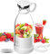 Mixeur Blender, 350ML Blender Smoothie Portable Mini Mixeur, Fresh Juice Blender Bouteille, Multifonctionnel Personal Blender Bottle avec USB Rechargeable (BLANC+COUVERCLE)