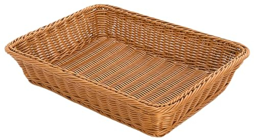 RT&BS Cesto per il pane in vimini, Cesti Natalizi per alimenti, Cesti ecologici intrecciati a mano per conservare Pane, Verdura, Frutta e Snack in Cucina, Ristorante, Negozio (Marrone, M)