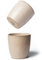 Oh Else® Lot de 2 tasses à cappuccino - Fabriquées à la main en Autriche - 300 ml - Passe au lave-vaisselle - Beige