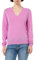 United Colors of Benetton Maglia Scollo V M/L 1002d4488, Maglione Donna, Lilla 1V5, L