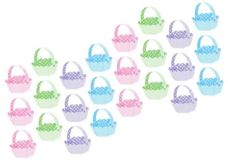 Ciieeo 24st Osterkorb Körbe Osterverzierung Osterschmuck Selber Machen Osterfestkörbchen Selber Machen Dekoratives Osterkörbchen Ostern Themenkorb Geschenkkorb Tragbar Papier