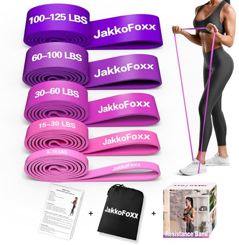 Fitnessbänder 4 Set, Widerstandsband, Dehnungshilfe, tragbares Training, Muskeltraining, Physiotherapie, Übungsbänder für Training
