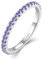 YL Stapelbare Ringe 925 Sterling Silber Amethyst Geburtsstein Ring Eternity Ewigkeitring Schmuck Geschenke für Damen Mutter Freundin,Größe54