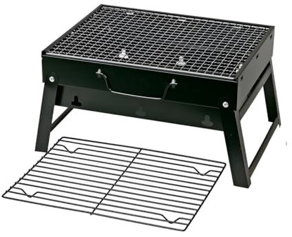 Tischgrill Holzkohle BBQ Grill für Balkon, Garten, Camping & mehr | Campinggrill klappbar & portabel