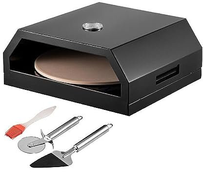 12-Zoll-Pizzaofen for den Außenbereich, Edelstahl, Temperaturbereich von 75–450 °F, for Strandpartys, Camping, Gewerbe einfach zu bedienen