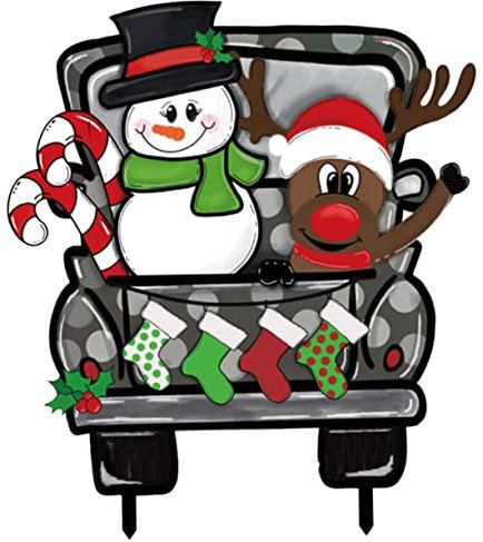 BESPORTBLE Und Elch Weihnachtsgartenstecker Weihnachtsdekoration Für Außenbereich Installieren Für Garten