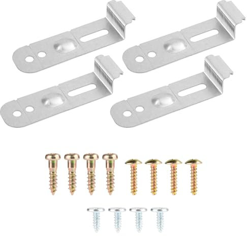 NQEUEPN 4pcs OEM DD94-01002A Dishwasher Parts Kit, Dishwasher Mounting Clips with Mounting Screws Dishwasher Bracket for Granite Countertop Compatible with Samsung