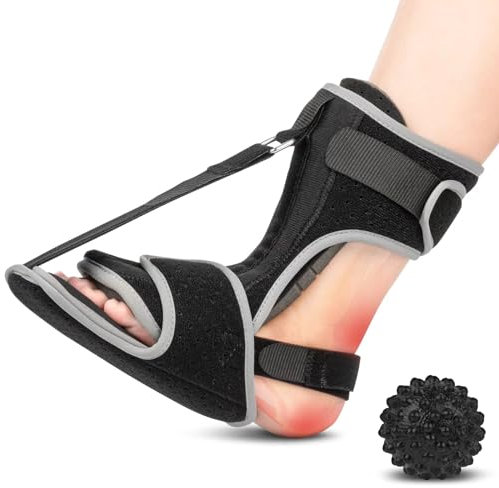 Plantarfasziitis Bandage mit Massageball: Fersensporn Bandage, Fußbandage, Plantarfasziitis Nachtschiene Zur Linderung von Fußschmerzen bei Plantarfasziitis, Achillessehnenentzündung