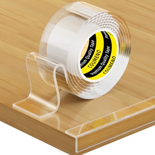 COUMENO Clear Soft Edge Corner Protector,20mm x 5m,2mm(T), Protector for Child Safety, Strong Adhesive Furniture Strip, Transparent Edge Guard for Baby Proofing, Safety Bumpers for Tables,Walls,Beds