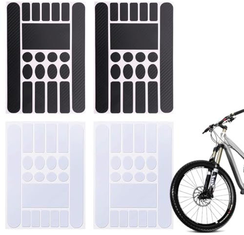 SULIUDAJI 4 Pcs Protezione Telaio Bicicletta Telaio Della Bicicletta Adesiva In Carbonio Pellicola Protettiva Telaio Della Bicicletta Protezione Vernice Telaio Della Bicicletta Adesivi Per Bicicletta
