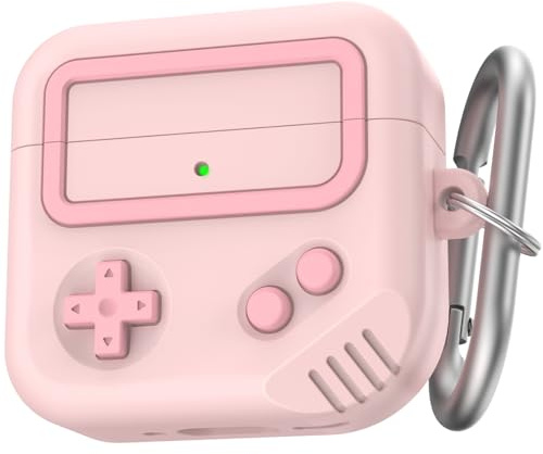 TRONWIN for AirPods 4 Hülle - Spielkonsole Design Case für Apple AirPods 4. Generation, Silikon Schutzhülle für Air Pods 4 - Anime Case für Männer & Frauen (Rosa)