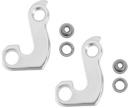 LT Easiyl 2 STÜCKE Fahrrad-Umwerferaufhänger Kompatibel mit Union GH-012 38x54,5mm Fahrrad-Endhaken Schaltwerkhaken Mit Schrauben Silber