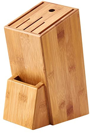 Cabilock Messerhalter-ständer – Küchenbesteck-organizer – Stabiler Holzblockhalter Für Küchenutensilien