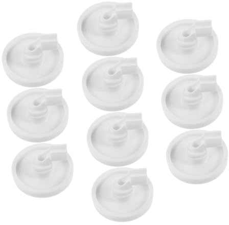PHENOFICE 10pcs Diy Dishwasher Repair Kit Plastic Wheels and Studs for Dishwasher Basket Low Replacement Parts