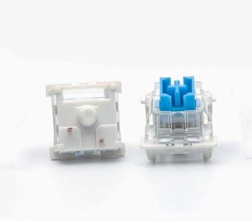 Pack di Interruttori Meccanici Blu per Tastiere, Switch Tattili per Tastiera Meccanica, Compatibili con Cherry MX, per Gaming e DIY, Design Trasparente per Retroilluminazione LED (10)