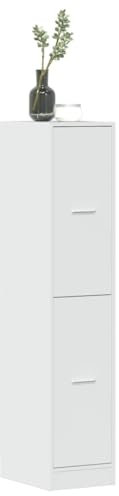 CFODOJ Apothekerschrank Hochglanz Weiß 30x41x144,5 cm Holzwerkstoff