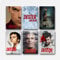 Magauy A Set Of 6 Dexter Poster Tv Series Vintage Poster Für Zimmer, Ästhetische Leinwand-Wandkunst, Schlafzimmer-Dekor Poster 08x12inch(20x30cm)