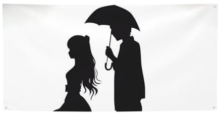 Anime-Liebhaber, Silhouetten-Banner, Druck für drinnen und draußen, Party-Banner und Schilder, personalisiertes Poster, Foto-Hintergrund, für Geschäftsabschluss, Hochzeit, Veranstaltung, Dekoration