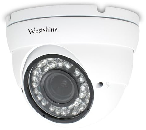 WESTSHINE 5MP 4-in-1 Telecamera di sicurezza Dome AHD 2.7-13.5 mm Obiettivo varifocale 36 LED IR Cut 100ft Visione notturna Telecamera di sorveglianza per interni da esterno(Varifocal 5MP)