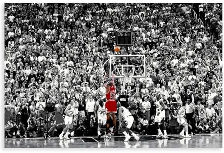 TRAHN Leinwandposter, Motiv: Basketballstern, Michael Jordan (3), Wandkunst, Dekordruck, Bild für Wohnzimmer, Schlafzimmer, Dekoration, 20 x 30 cm