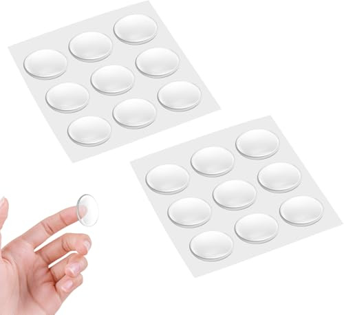 LOLANIUT18 Pcs Antirutsch Pads Silikon 30mm Transparent – Silikon Pads & Gummipuffer Selbstklebend, Gummifüße Selbstklebend & Anschlagpuffer Als Slip Stop und Stopper für Zuhause,Schule