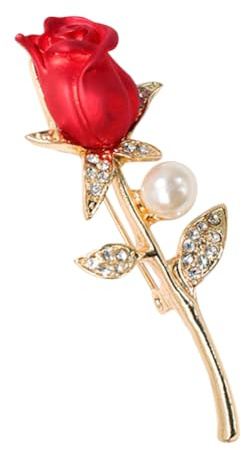JOINPAYA Broche Rose Forme de Bouquet Bijou de Mariage Épingle Fantaisie pour Femme