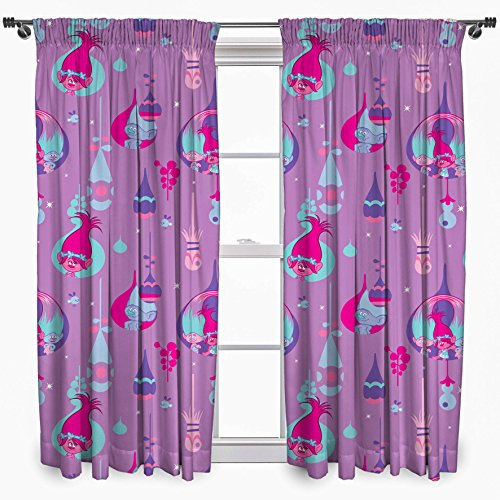 DreamWorks Vorhang, Motive aus dem Film „Trolle“, leuchtet im Dunkeln, 183 cm