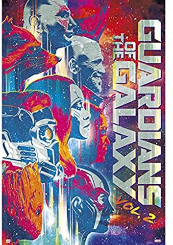 Grupo Erik Marvel Poster - Marvel Guardians of the Galaxy 2 Poster - Kunstdruck - Deko Wohnzimmer oder Deko Schlafzimmer - Größe : 61 x 91, 5 cm - Marvel Fanartikel - Offizielle Lizenz