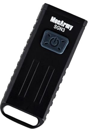 MecArmy SGN3 Mini Portable USB Rechargeable Multifunctional Keychain Flashlight|UV+RED+White Lights for Selectable| LED with 160 Lumens|Micro USB Recharge Designed for Everyday Carry (Black)