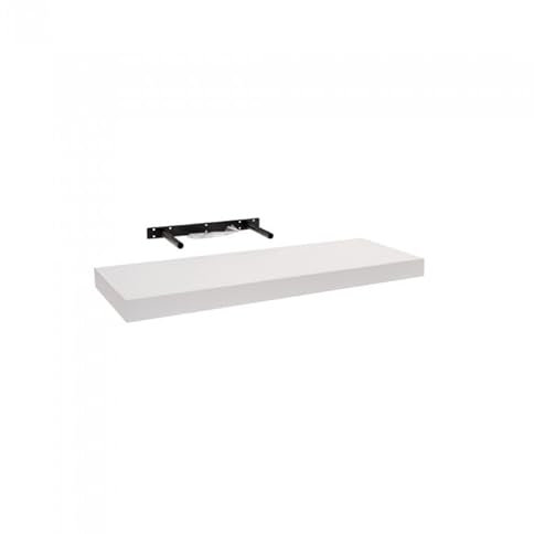 Velano - Bücherregal Wand - Wandregal 59,5x23,5 cm - Regal Wand - Schweberegal - Hängeregal - Regalbrett - Weiß - Küchenregal - Bücherregal Kinder - Deko Wohnzimmer - Gewürzregal Wand