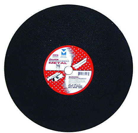 Mercer Industries 600080 Stationary Saw Cut-Off Wheels for Ferrous Metals, 16 x 1/8 x 1, 10 Pack