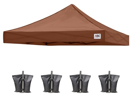 Abccanopy, Ersatzdach für Baldachin für Pop-Up-Zelt, 3 x 3 m, Braun