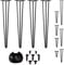 Relaxdays Hairpin Legs, 4er Set, 3 Streben, Metall, Haarnadel Tischbein für Hocker, Tisch & Schrank, 71 cm hoch, schwarz