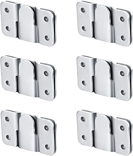 Flush Mount Bracket, Interlocking Photo Frame Hook 56 x 36mm Heavy Duty Picture Hangers, Interlock Bracket Furniture Connector, Sectional Couch Connectors, Headboard Wall Mount Hardware (6 Pairs)