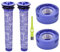 Filtro V8 per aspirapolvere senza fili Dyson V7 V8 SV10 Animal Absolute Motorhead, 2 filtri pre-motore e 2 filtri HEPA di ricambio, confronta con le parti # 965661-01 e 967478-01