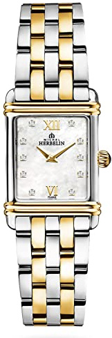 Montre Femme Michel Herbelin Art Déco Acier Bicolore