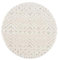 carpet city Teppich Wohnzimmer Hochflor Creme - 200 cm Rund - Rauten Hochtief-Muster, 3D-Effekt - Bettvorleger Schlafzimmer Teppiche Boho, Skandi