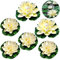 Qunkun 6 Stück Schwimmende Blumen, Künstliche Seerosen, schwimmend Lotusblüten, Lotusblüte Wasserlilie, Eva Lotus Flower Teich für Verwendet in Pools, Aquarien, Bachszenen (10cm×4+17cm×2)