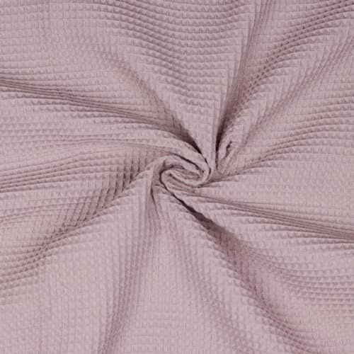 VmG-Store Waffelpique Meterware 40 Farben Waffel Stoff 100% Baumwollstoff Tex Standard 100 (045 LilaC, 50 x 150cm)
